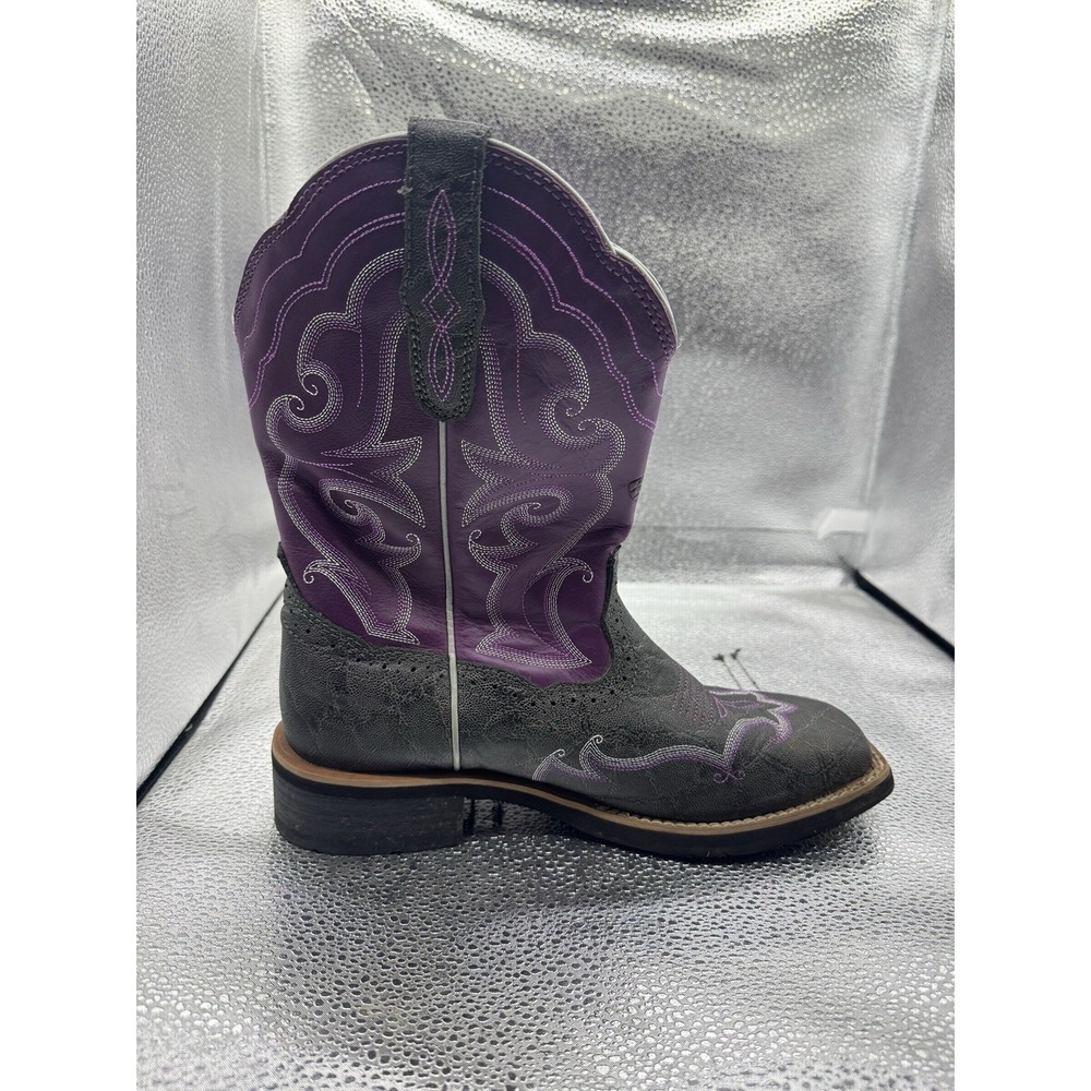 Ariat Women Boots Purple And Black Western Style Size 9B - Picture 2 of 8